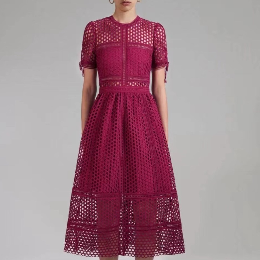 NWT Self-Portrait Burgundy Dress